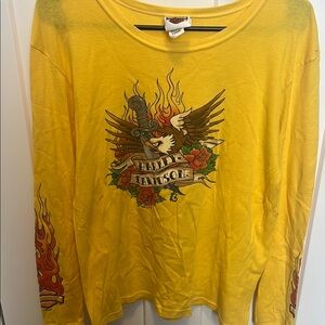 Harley-Davidson Yellow Graphic Long Sleeve Shirt